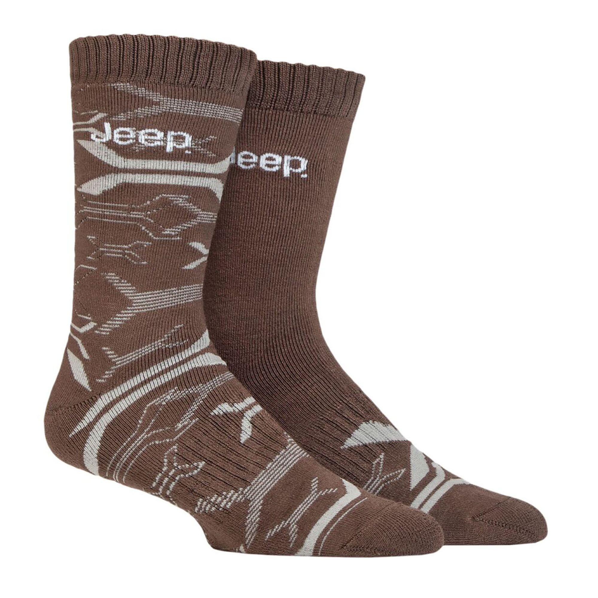 Homme Chaussettes Pour Bottes Jeep Lot de 2 Bambou Chaussettes de randonnée 3/4