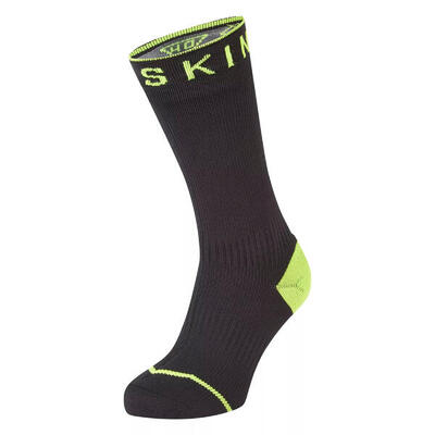 SealSkinz Socken Briston schwarz neon gelb Gr M