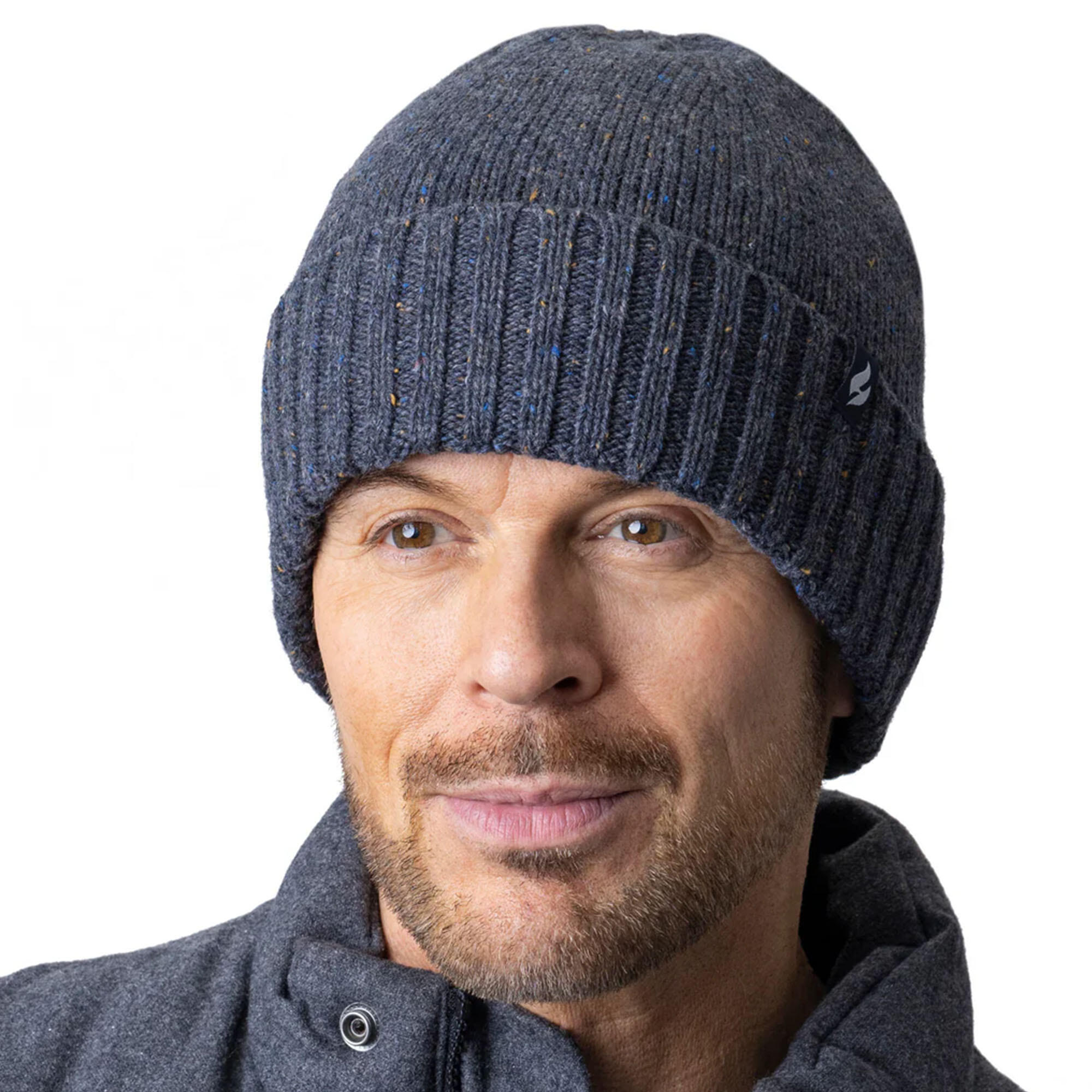 Warm Ribbed Cuff Beanie Hat for Men | Fleece Lined Chunky Winter Hat 4/5