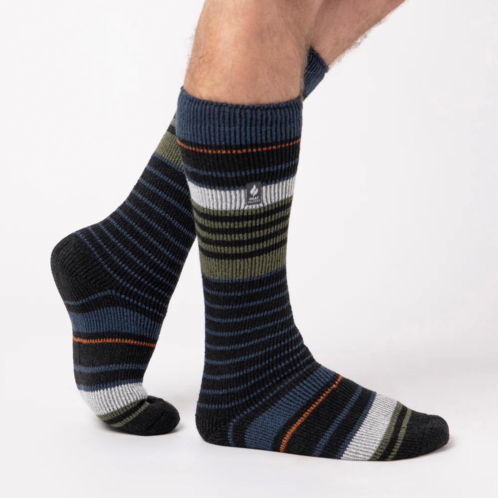 Chaussettes thermiques à motifs de ski pour hommes 3/4