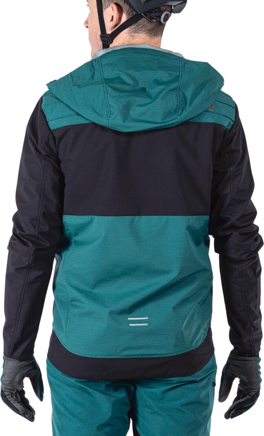 Veste coupe-vent MTB Trail 3.0 à capuche réglable Bleu Clair Homme 4/7