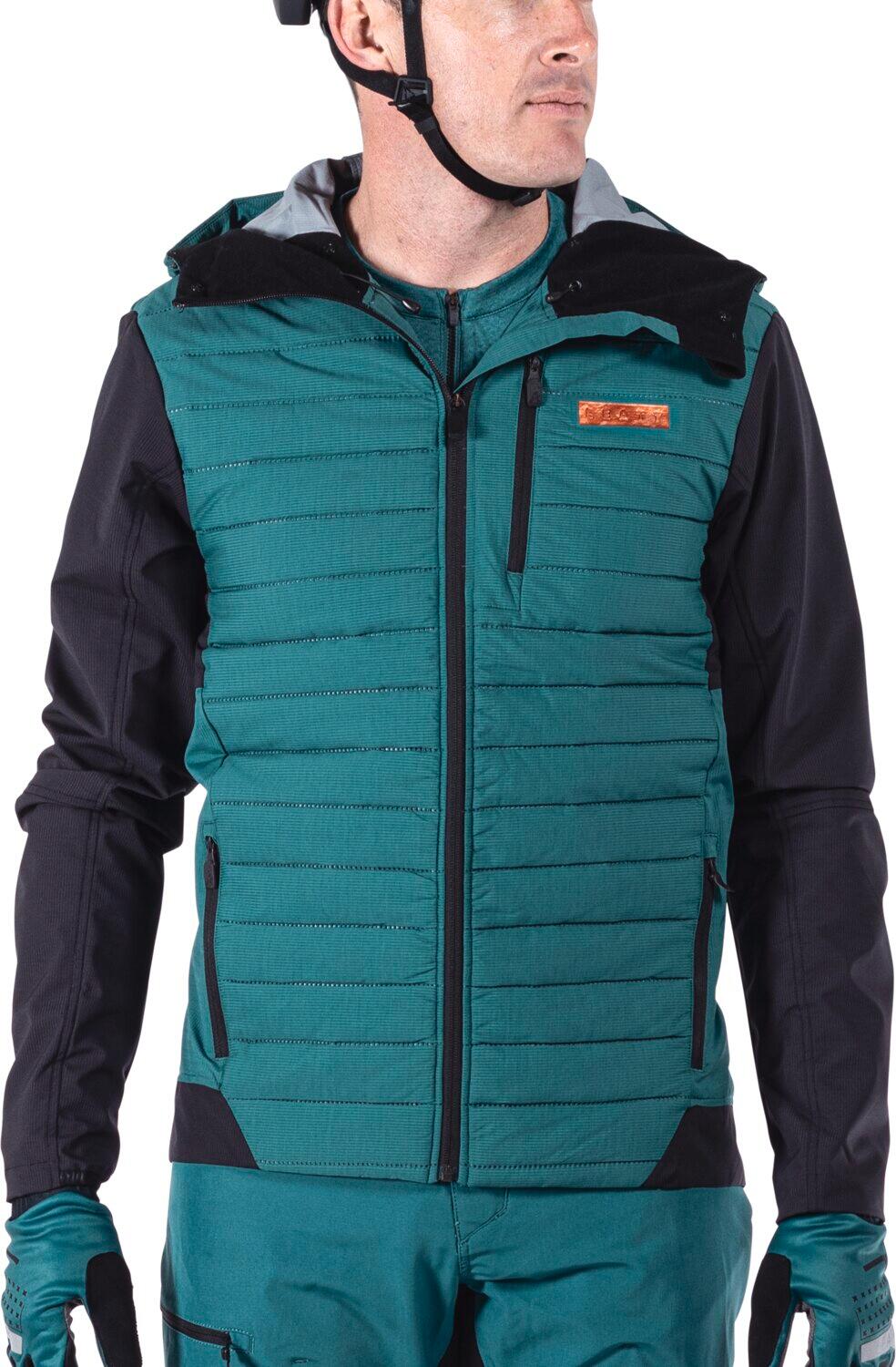Veste coupe-vent MTB Trail 3.0 à capuche réglable Bleu Clair Homme 3/7
