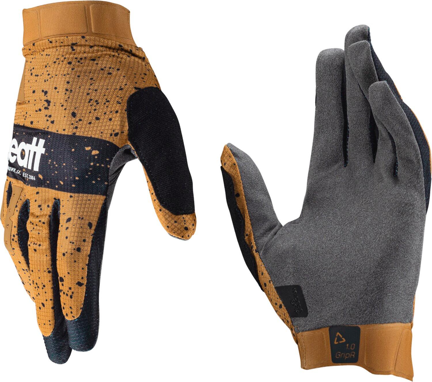 Guanti MTB Gripr 1.0 con palmo in MicronGrip senza cuciture Marrone Uomo 5/7