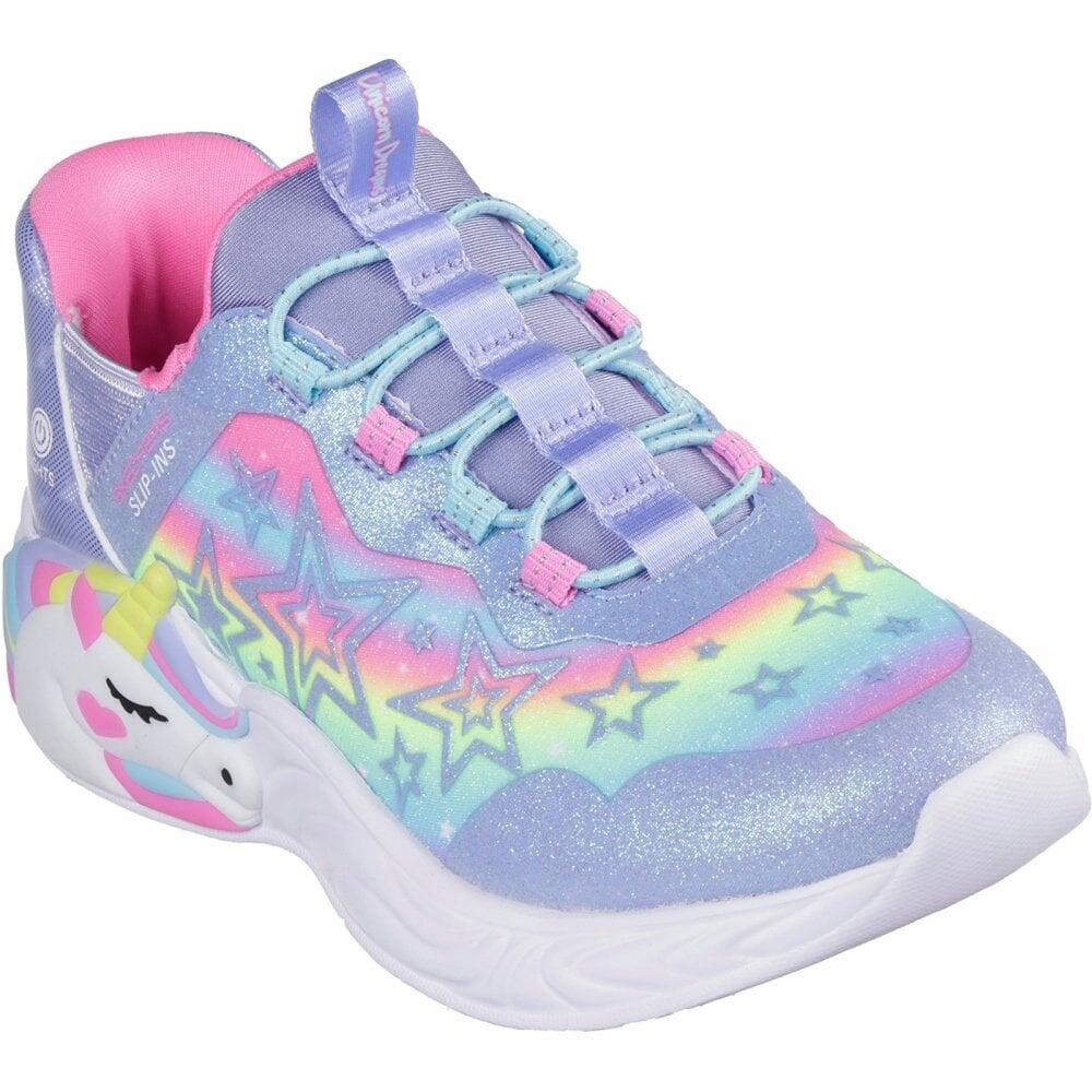 Skechers Unicorn Slip Multicolor Girl's Sneakers. 6/7
