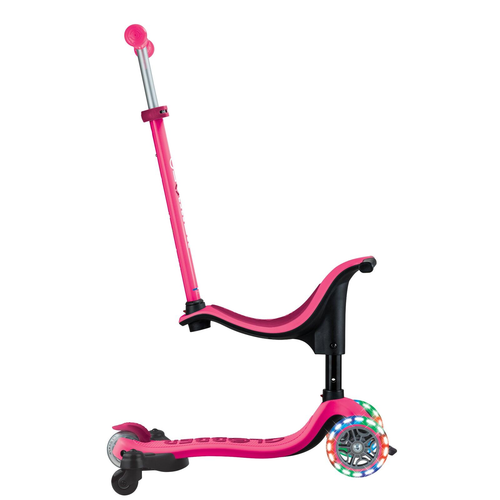 Globber Go Up Sporty Lights 360 - Fuchsia/Dark Pink