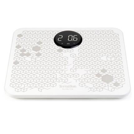Pèse personne et électrostimulateur blanc