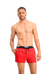 Short de Bain Homme - Rouge - Logo Short