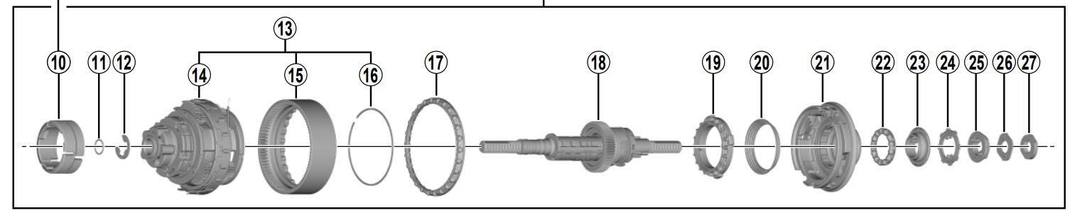 Shimano Nexus 8 Innenleben SG-C6001-8C (184 mm Achse) 2/4