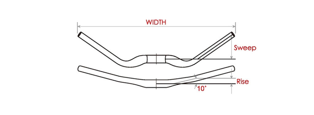 Satori Noirette Lenkung Biegung 318 mm mattschwarz 630 mm (E-Bike 3/4