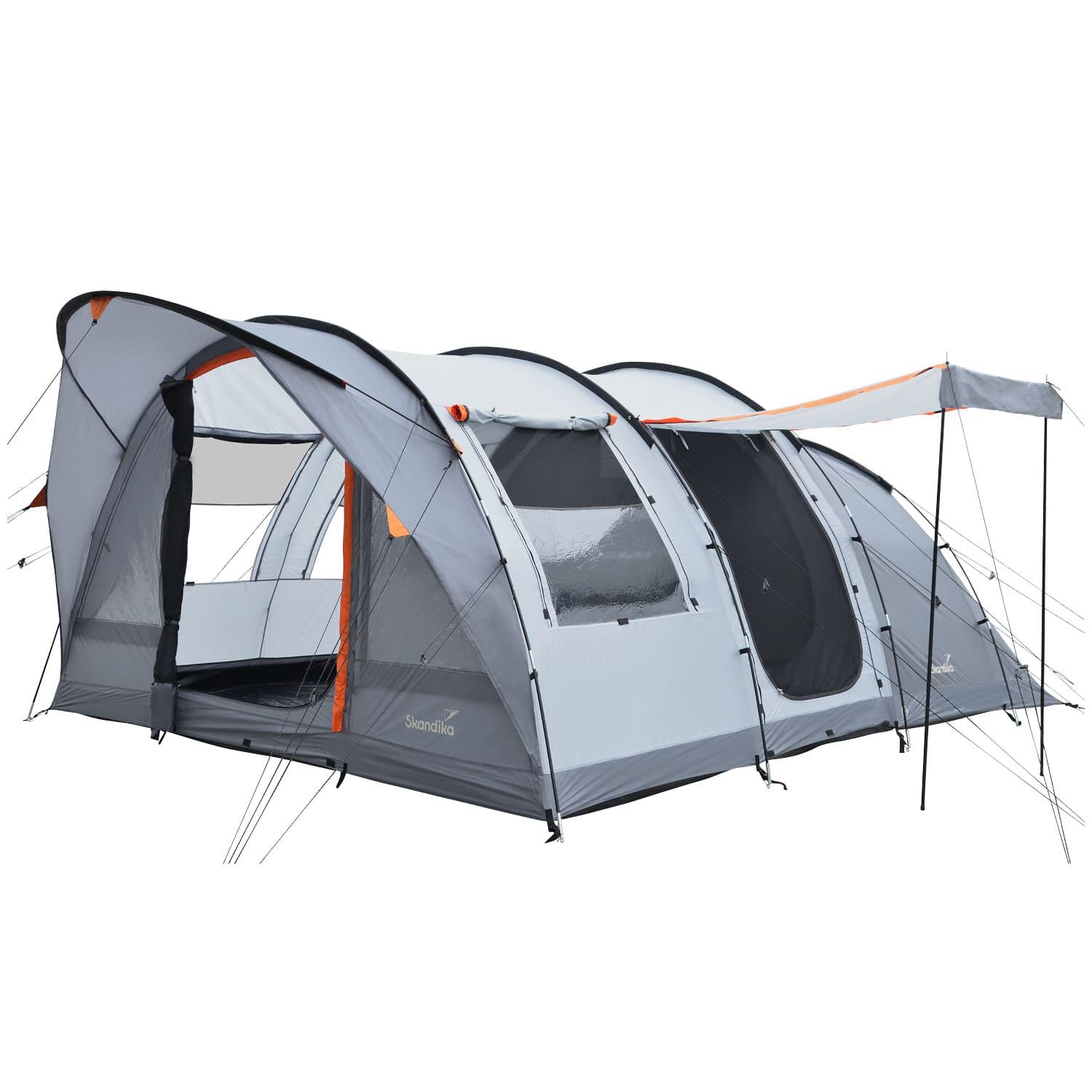 SKANDIKA Tunneltent Egersund 5 XL Sleeper Protect - Ingenaaide Vloer, Zwarte cabine