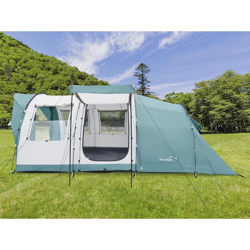 Tente tunnel - Egersund 5 XL Sleeper Protect - 5 pers, Sol cousu, Cabine noire