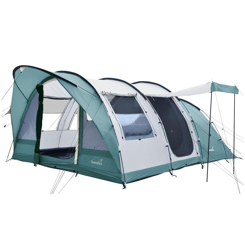 Tente tunnel - Egersund 5 XL Sleeper Protect - 5 pers, Sol cousu, Cabine noire