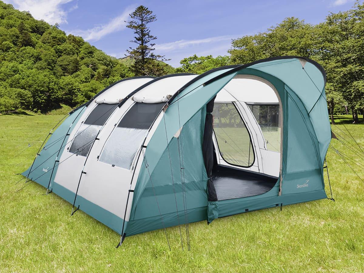 Tunneltent Egersund 5 XL Sleeper Protect - Ingenaaide Vloer, Zwarte cabine 2/7