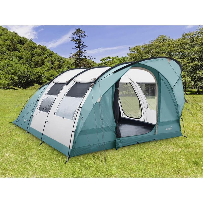 Tente tunnel - Egersund 5 XL Sleeper Protect - 5 pers, Sol cousu, Cabine noire