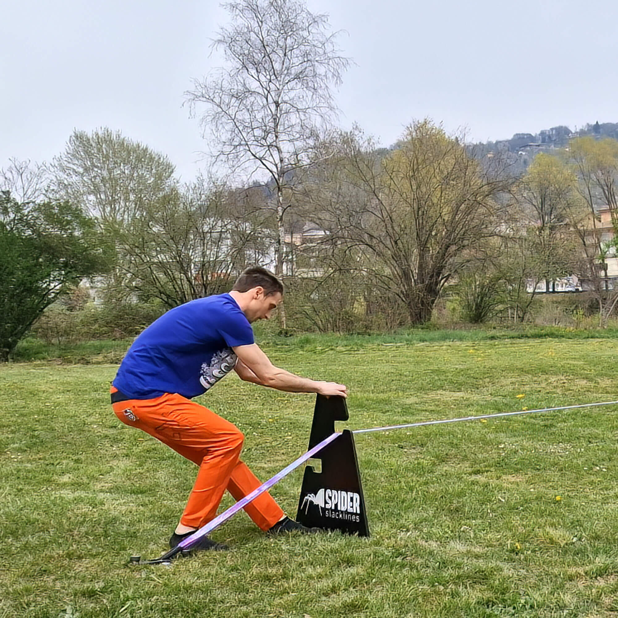 Outdoor Kit Custom Line - 2 höhenverstellbare Böcke + 1 Slackline 20mt 4/7