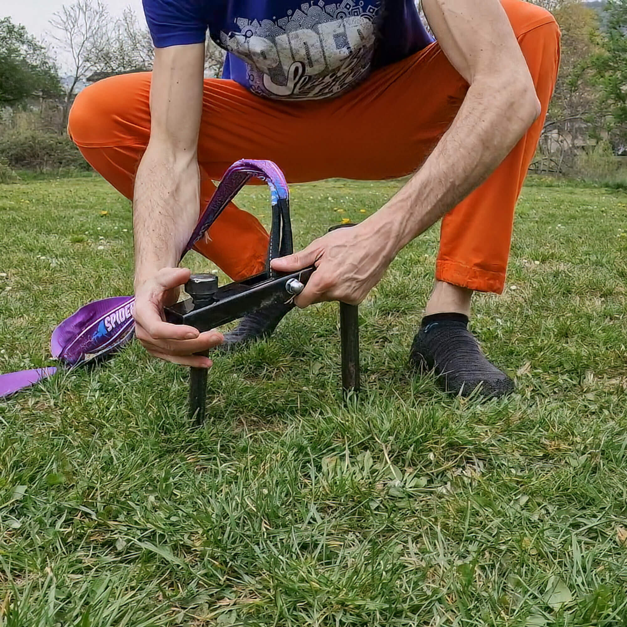 Outdoor Kit Custom Line - 2 höhenverstellbare Böcke + 1 Slackline 20mt 7/7