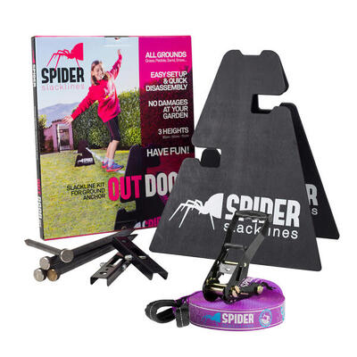 Outdoor Kit Custom Line - 2 Cavalletti regolabili in Altezza + 1 Slackline 20mt