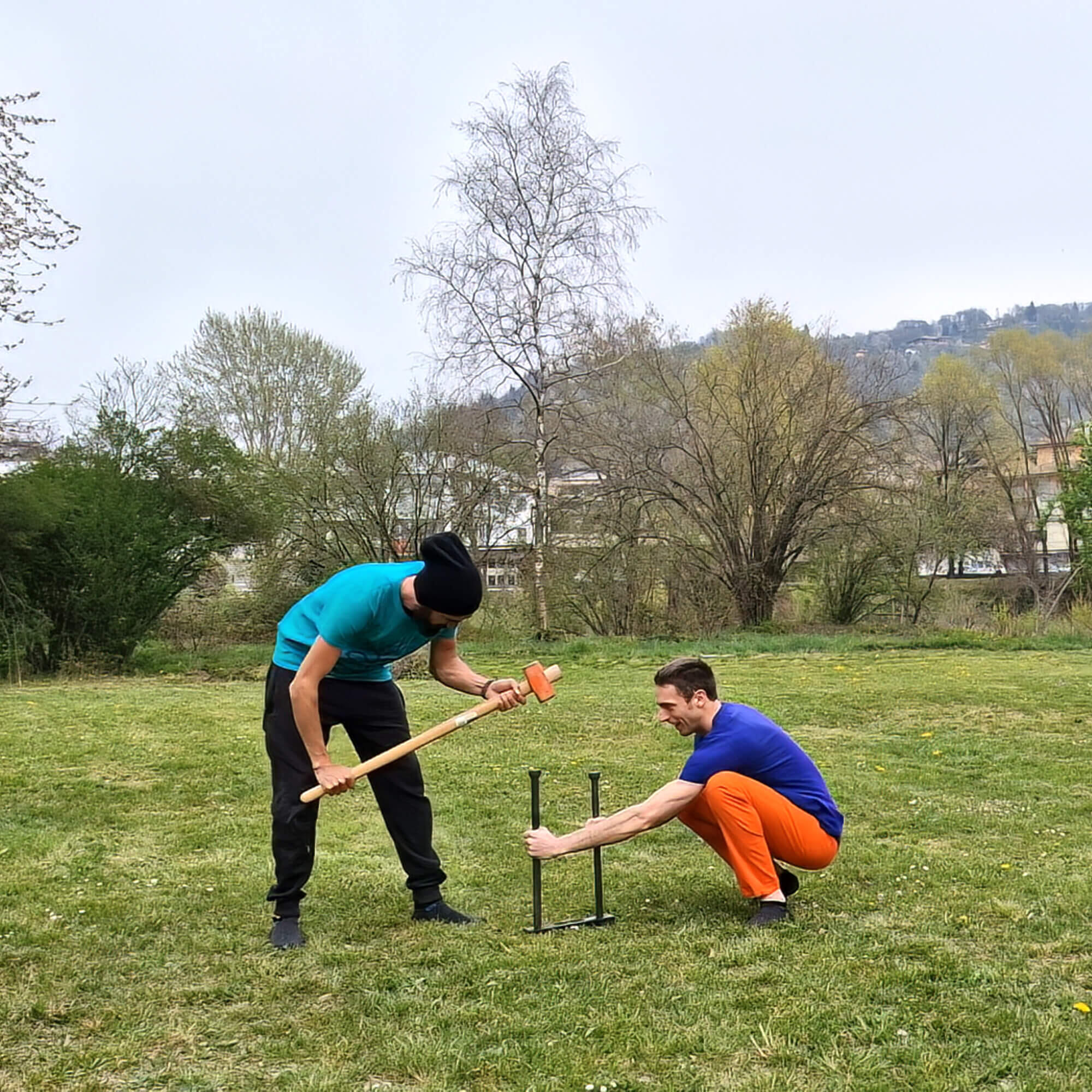 Outdoor Kit Custom Line - 2 höhenverstellbare Böcke + 1 Slackline 20mt 3/7