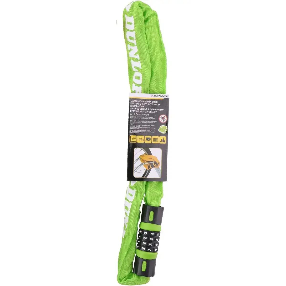 Zapięcie rowerowe łańcuch na szyfr dł. 90cm Dunlop 2/2