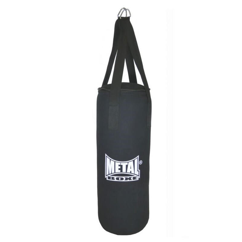 Metal Boxe Saco De Boxe Em Tela De Algodão Cheio Preto