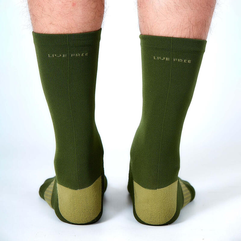 Chausettes de Running á compression moyenne VENATTUS MONTE vert-kiwi 2/3