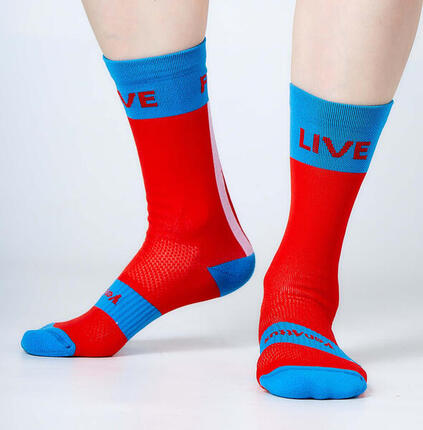 VENATTUS Laufsocken mit mittlerer Kompression LIBERTAS Blau-Rot