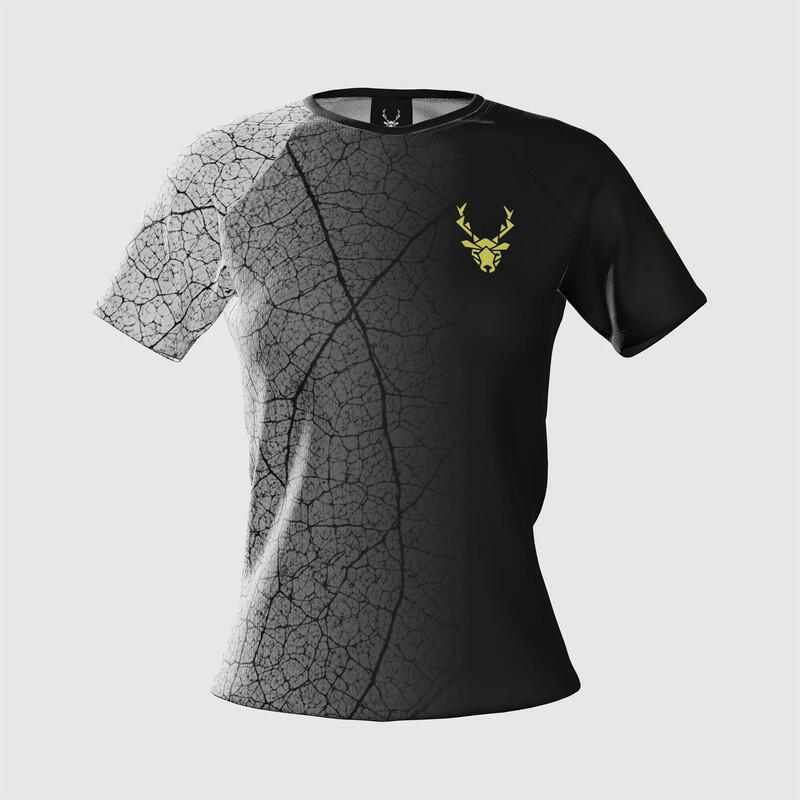 T-shirt de Running Trail Femme Jerge Noir Blanc 4/7
