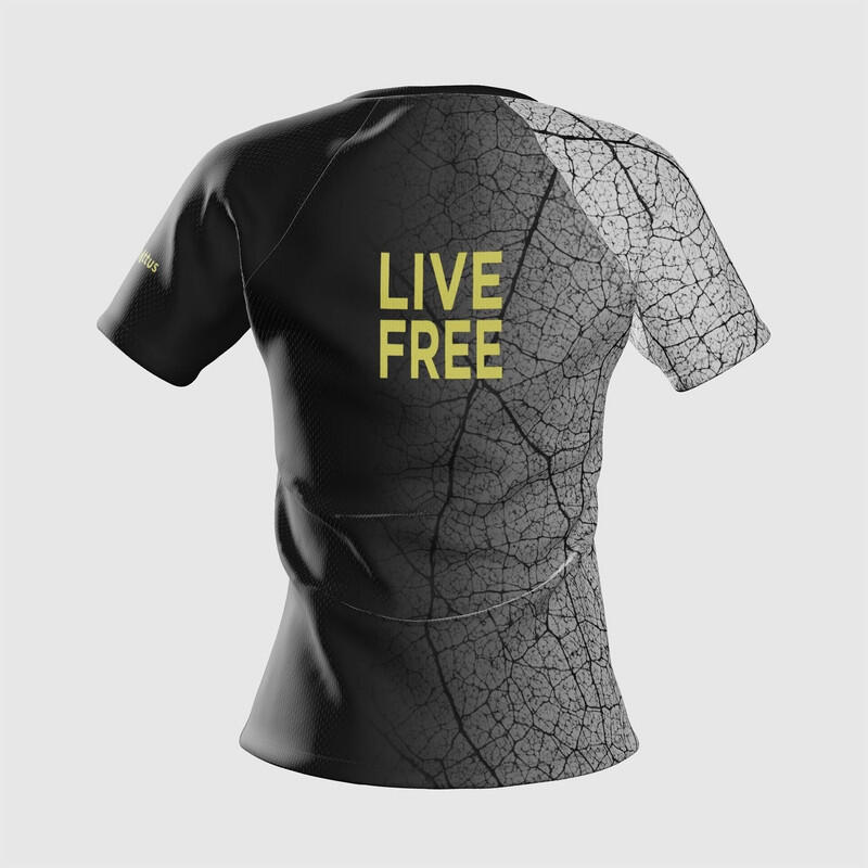 T-shirt de Running Trail Femme Jerge Noir Blanc 6/7