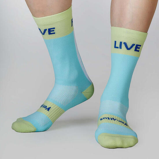 VENATTUS Calze Running e Trail a media compressione LIBERTAS blu-verde