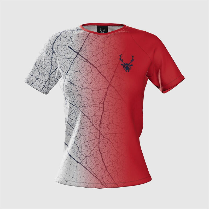Hardloopshirt met korte mouwen voor damese Jerge Rood Wit 4/7