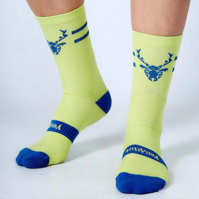 VENATTUS Calze Running e Trail a media compressione CULMEN giallo-blu