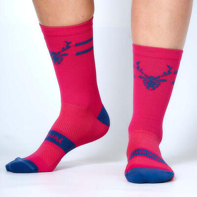 VENATTUS Calze Running e Trail a media compressione CULMEN fucsia-blu