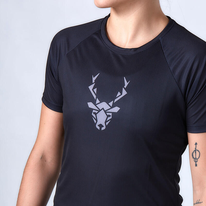 T-shirt de Running Trail Femme Herba Noir 2/7