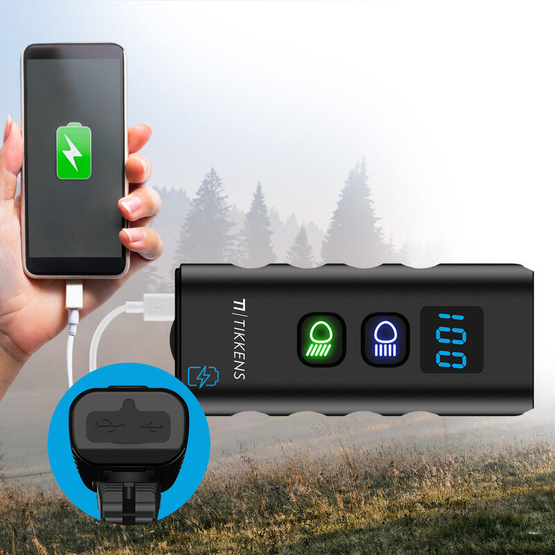 ECLAIRAGE VELO LED 1600 LUMENS - LUMIERE VELO - LAMPE AVANT et POWERBANK