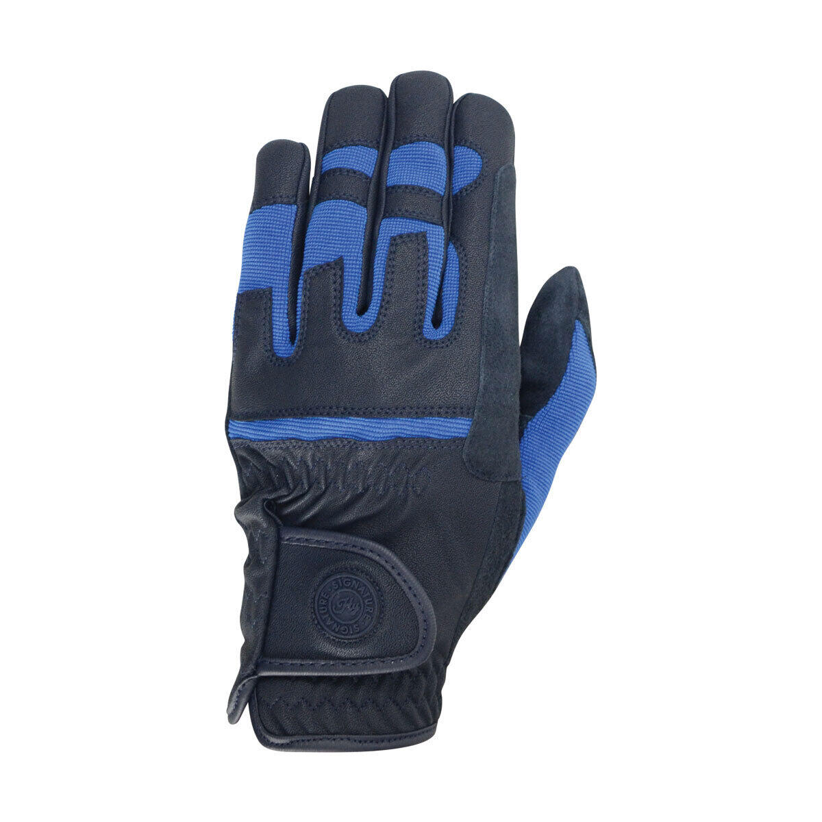 HY Signature Emblem Riding Gloves (Navy)