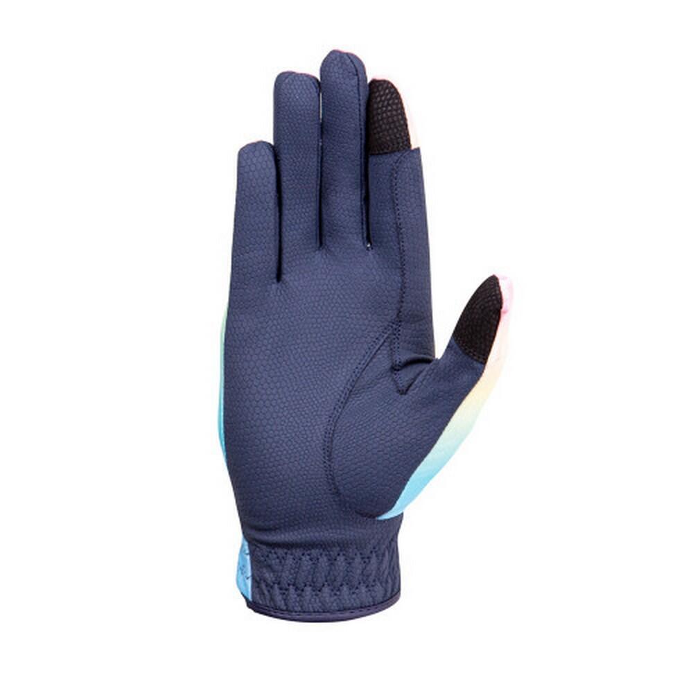 Gants D´équitation Adulte (Bleu Marine / Pastel) 2/2