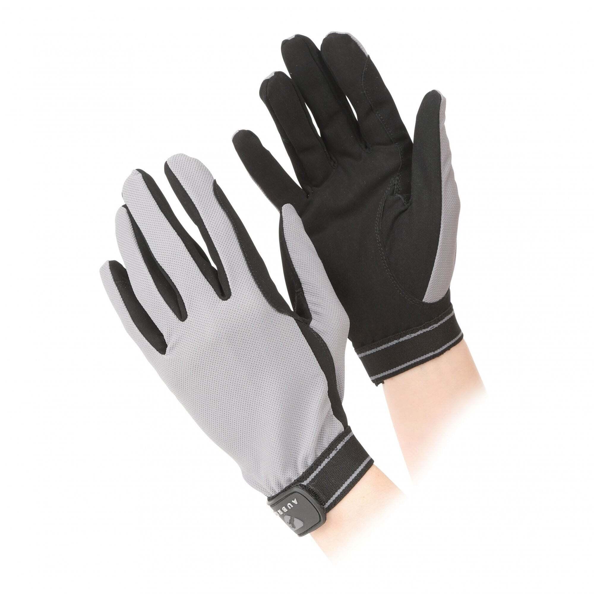 AUBRION Unisex Adult Mesh Riding Gloves (Grey)