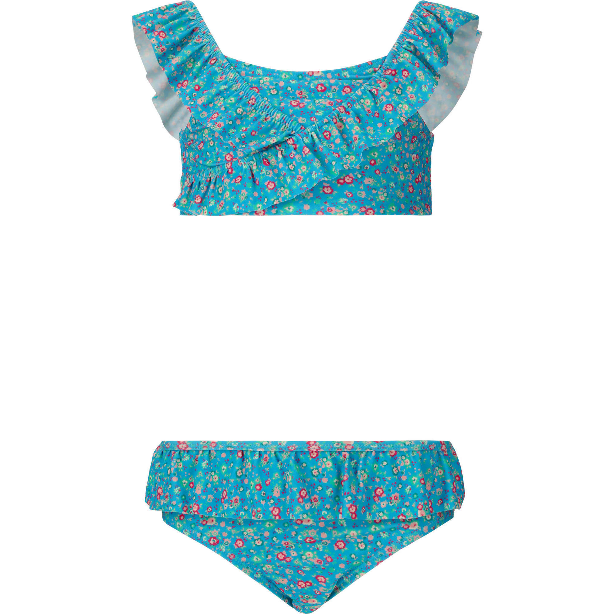 Zigzag - Bikini Tropical - Maillot De Bain 1 Pièce - Bleu|rose - Decathlon