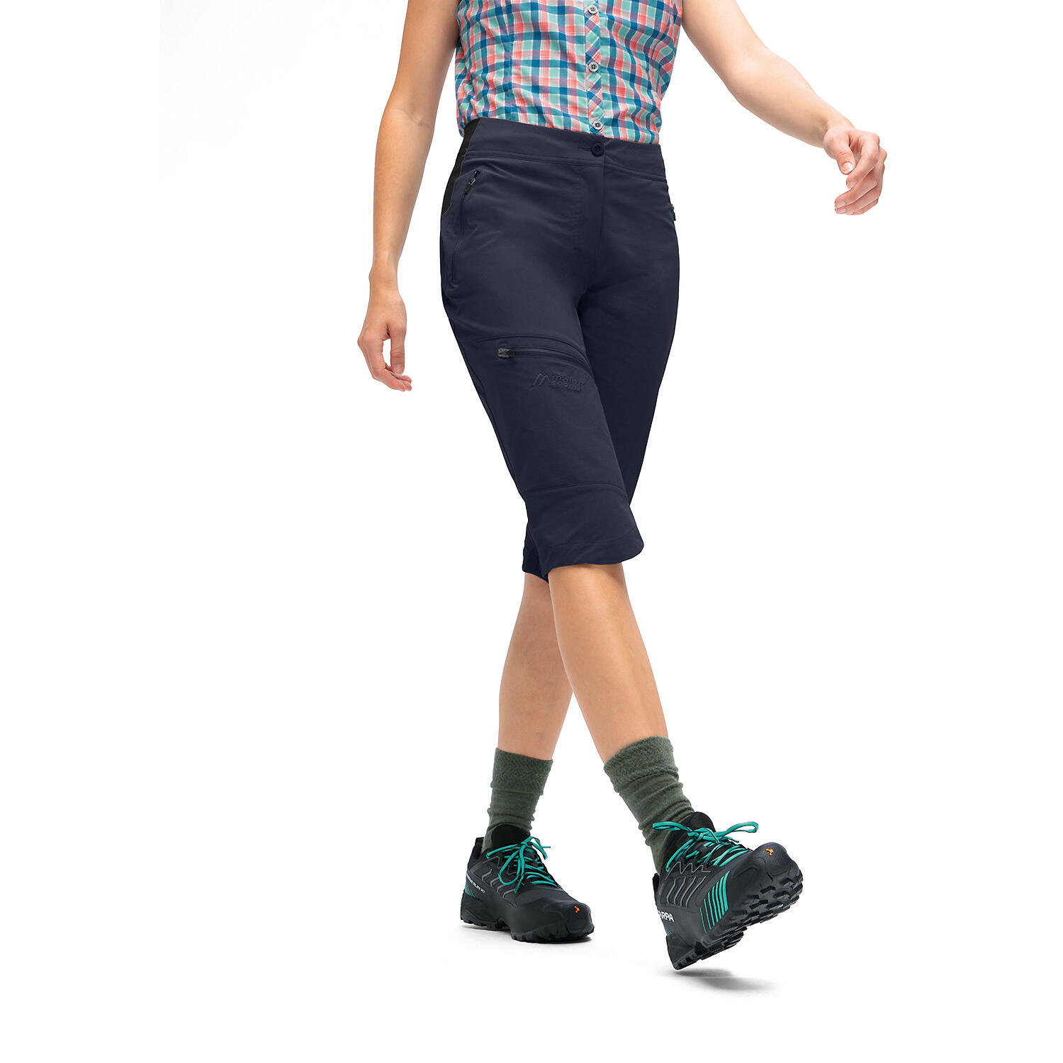 Pantalón de senderismo slim mujer Maier Sports Capri Vario 3/5