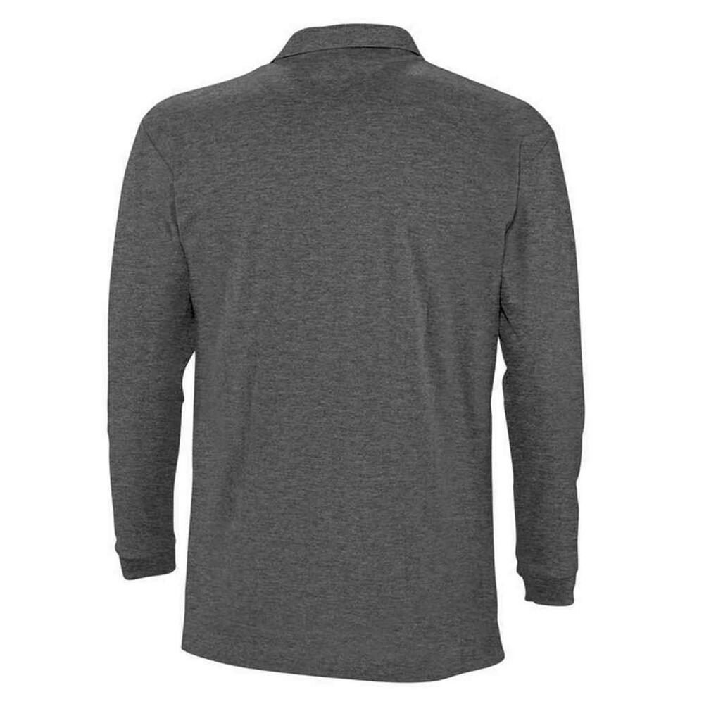 Camisa pólo unissexo de manga comprida Winter II Melange para adultos (Melange 2/4