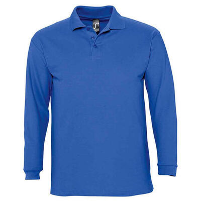 Volwassen uniseks winter ii poloshirt met lange mouwen (wit)