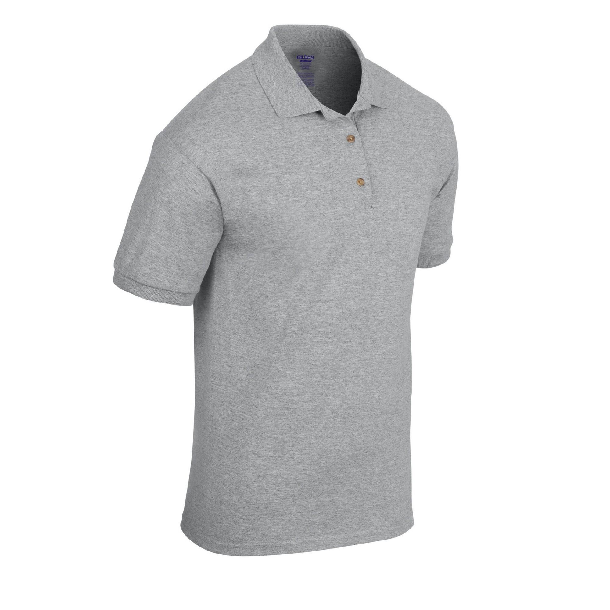 Camisola pólo de malha seca unissexo para adultos (Sports Grey) 3/3