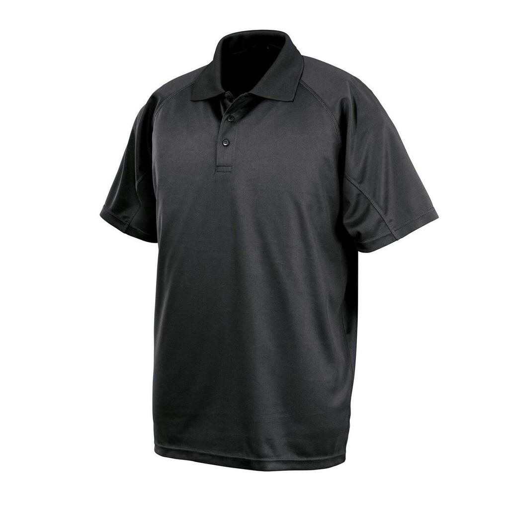 Unisex Adult Performance AirCool Polo Shirt (Black)