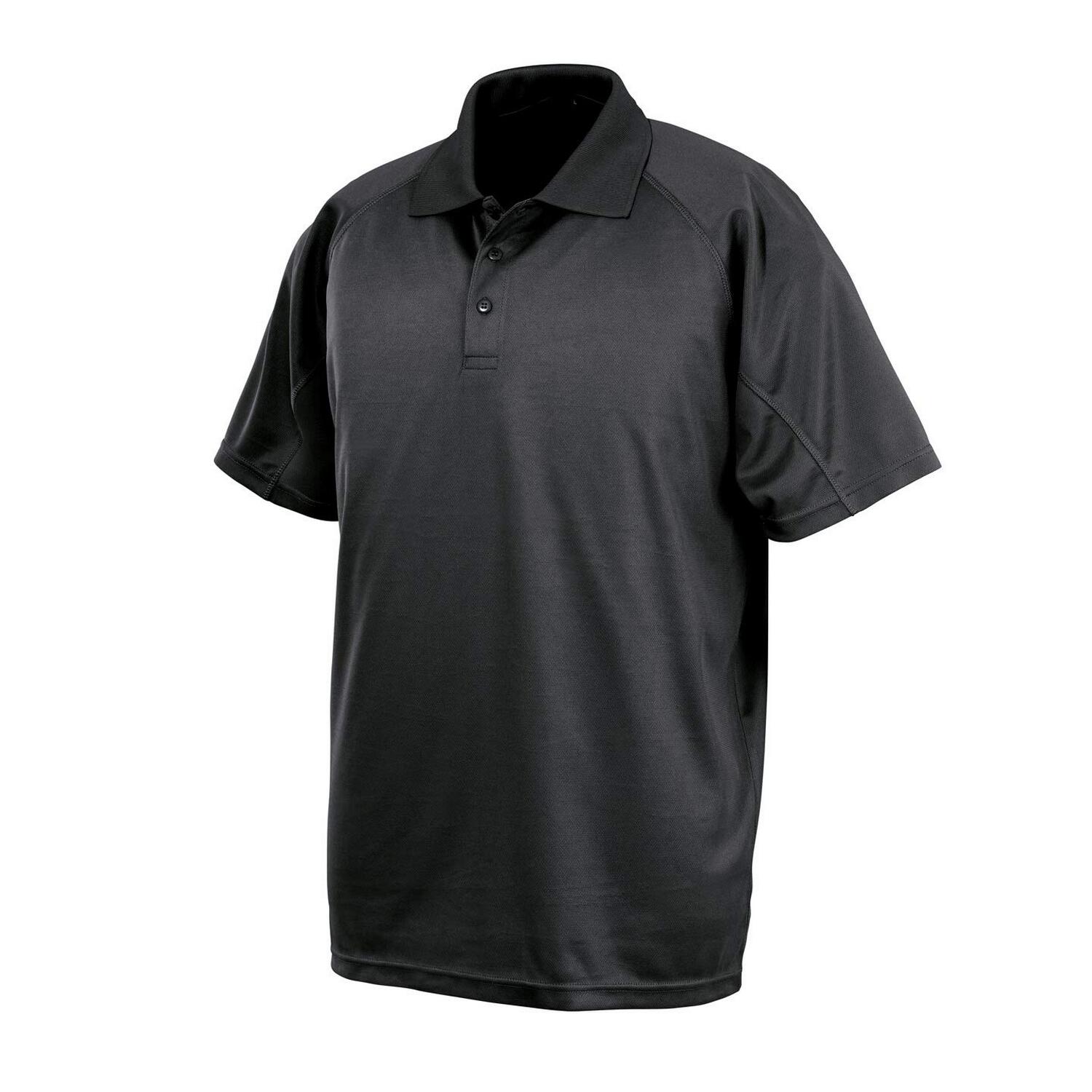SPIRO Performance AirCool Poloshirt voor volwassenen (Zwart)
