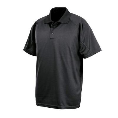 Performance aircool poloshirt voor volwassenen (zwart)