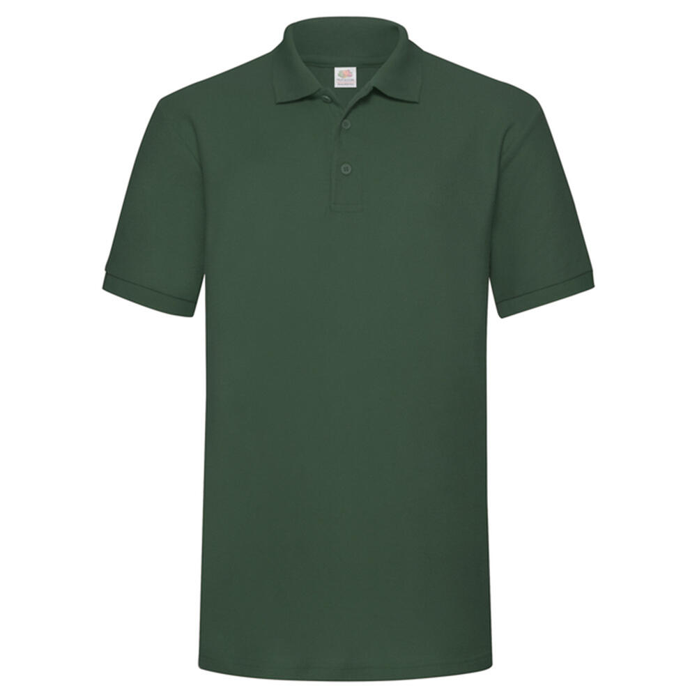 FRUIT OF THE LOOM Camisa pólo pesada para homem Verde Garrafa