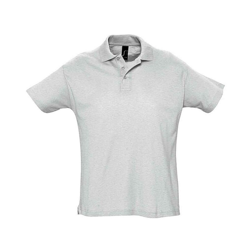 Mens Summer II Heather Polo Shirt (Ash)