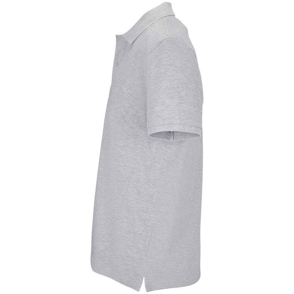 Unisex Pegase Volwassenen Poloshirt (Grijze Melange) 3/4