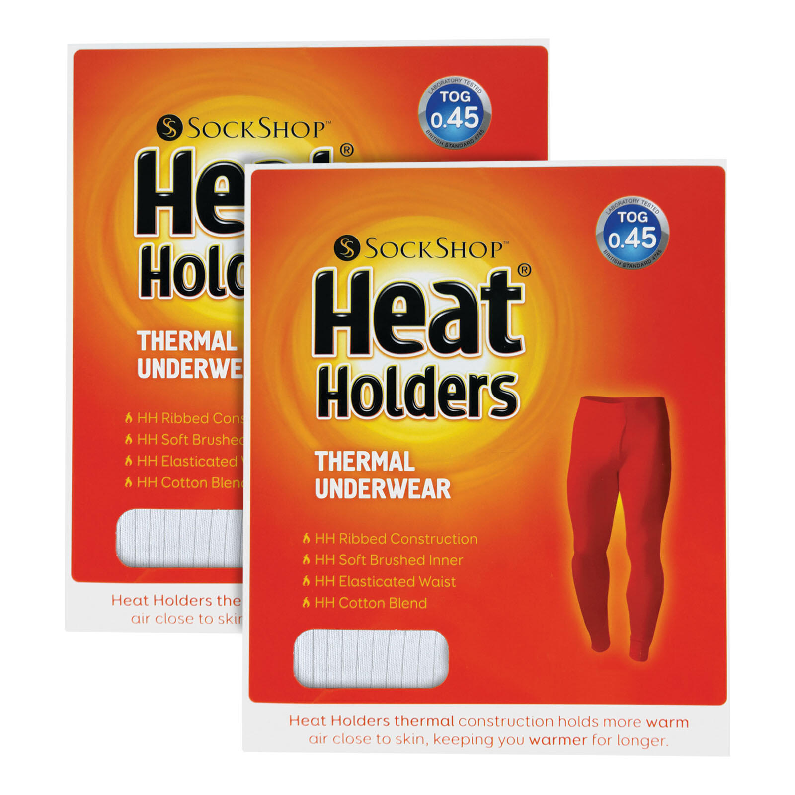 Heat Holders - 2er Pack Herren Wärme Inhaber Baumwolle Reich Thermal Long Johns 2/6