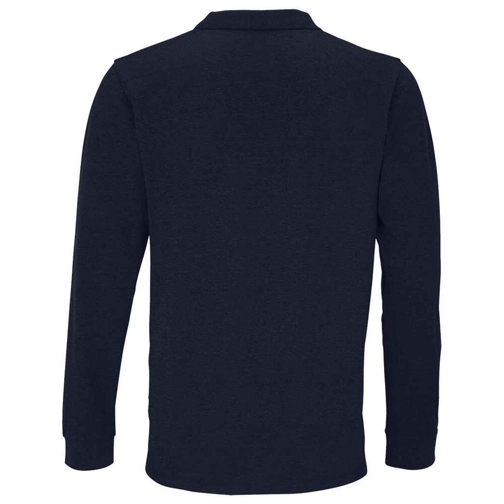 Maglietta Polo Manica Lunga Adulto Unisex SOLS Planet Blu Scuro 2/4